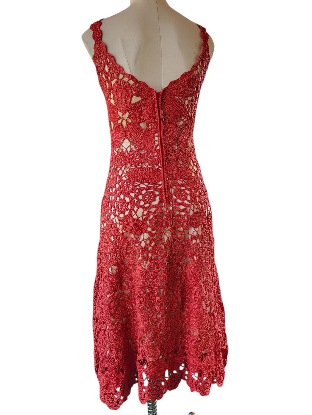 Rare Tracy Reese Gilmore Girls Lorelai Crochet Dress Size 6 - Picture 5 of 14